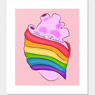 Lgbt pride rainbow heart Posters and Art